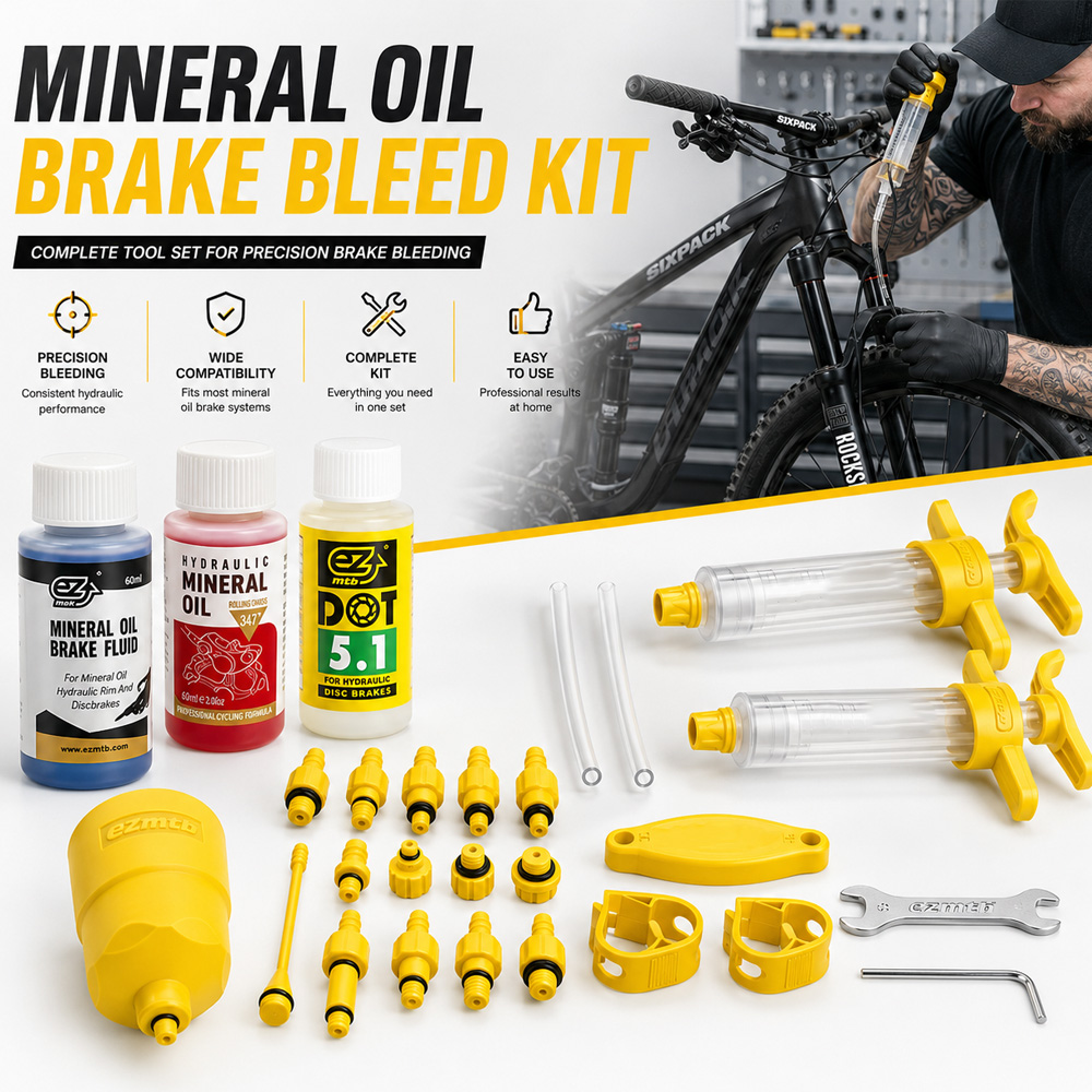 Bicycle Brake Mineral Oil ，Bic - مراجعة Hydraulic Brake Bleed وسعره