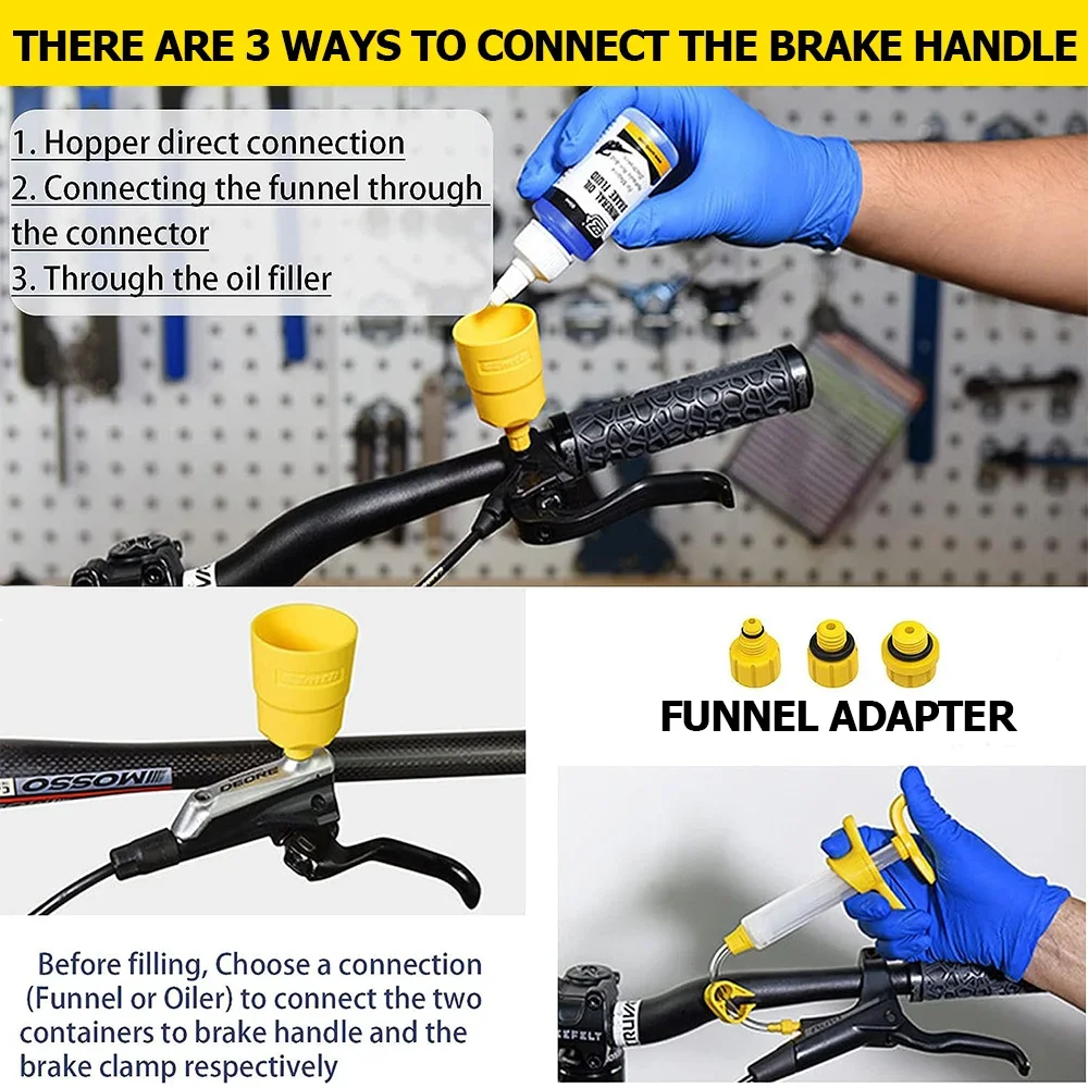 Bicycle Brake Mineral Oil ，Bic - مراجعة Hydraulic Brake Bleed وسعره