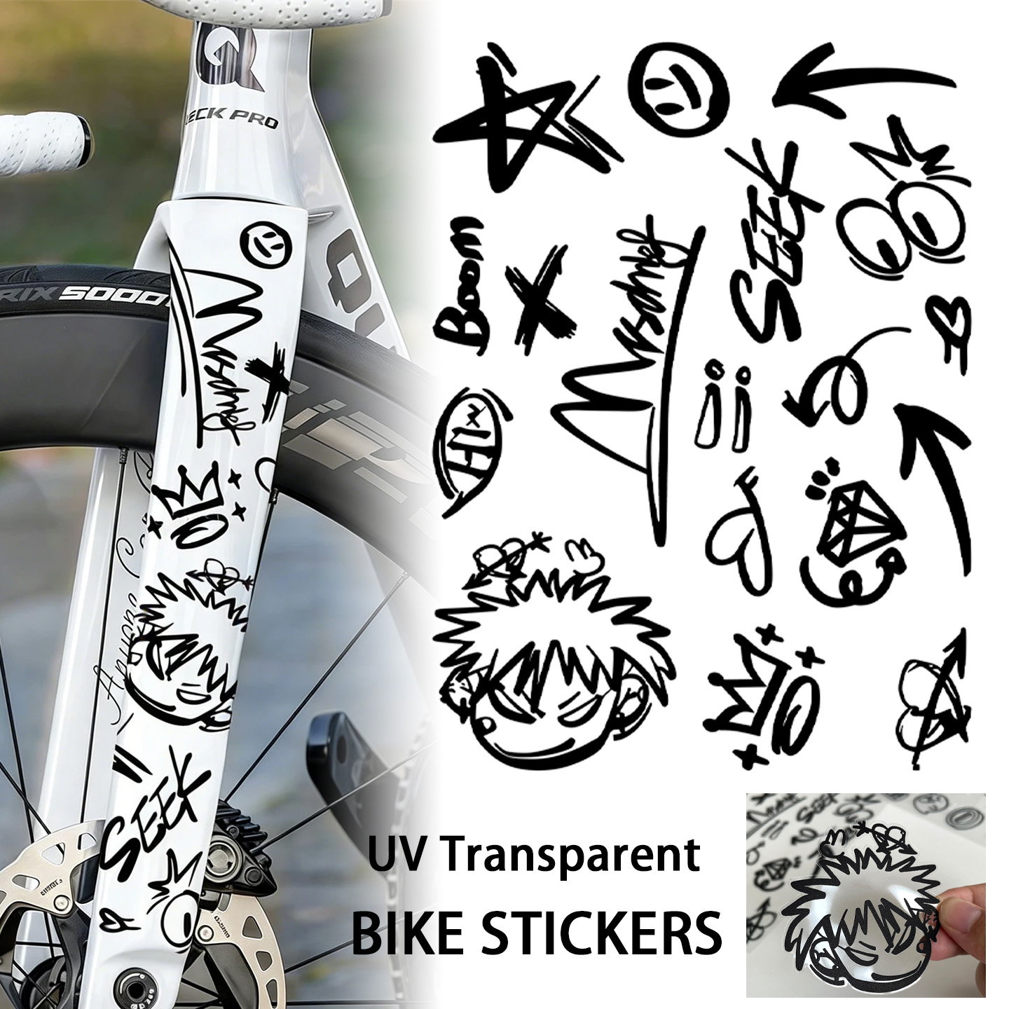 UV Transparent Graffiti DIY Bi - مراجعة Mountain Biking Helmet وسعره